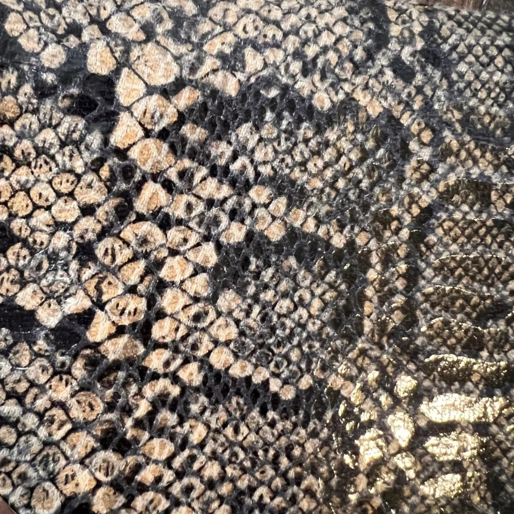 Miss Selfridge Large‎ Python Snake Print Clutch w/Gold Chain Strap Y2K 2000s 90s